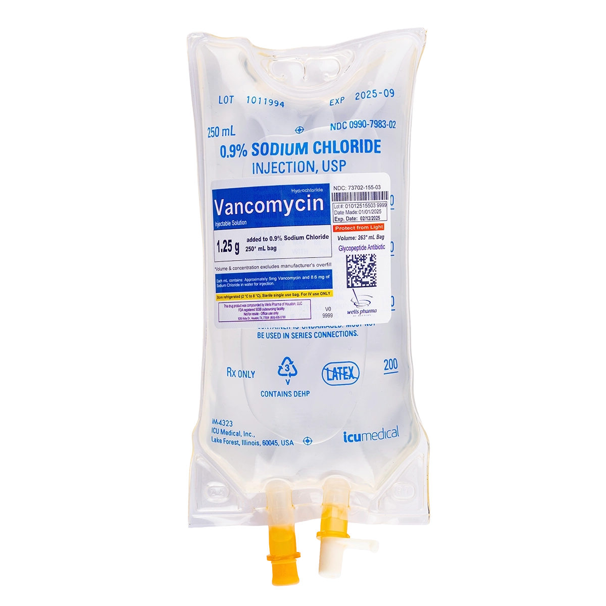 Vancomycin 1.25 g - 250 mL